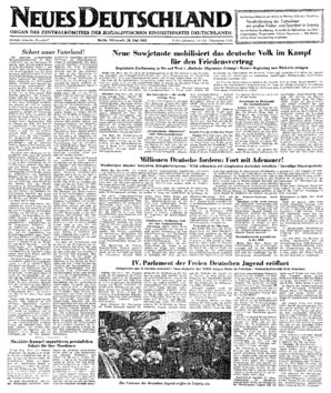 Titelseite vom 28.05.1952