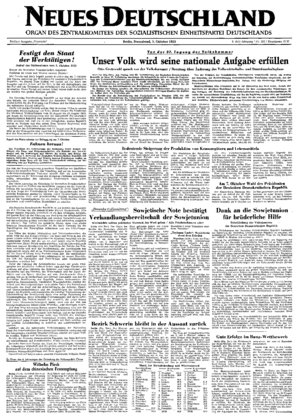 Titelseite vom 03.10.1953