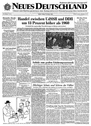 NDArchiv Neues Deutschland vom 24.02.1961