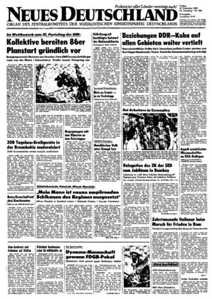 Titelseite vom 27.12.1985